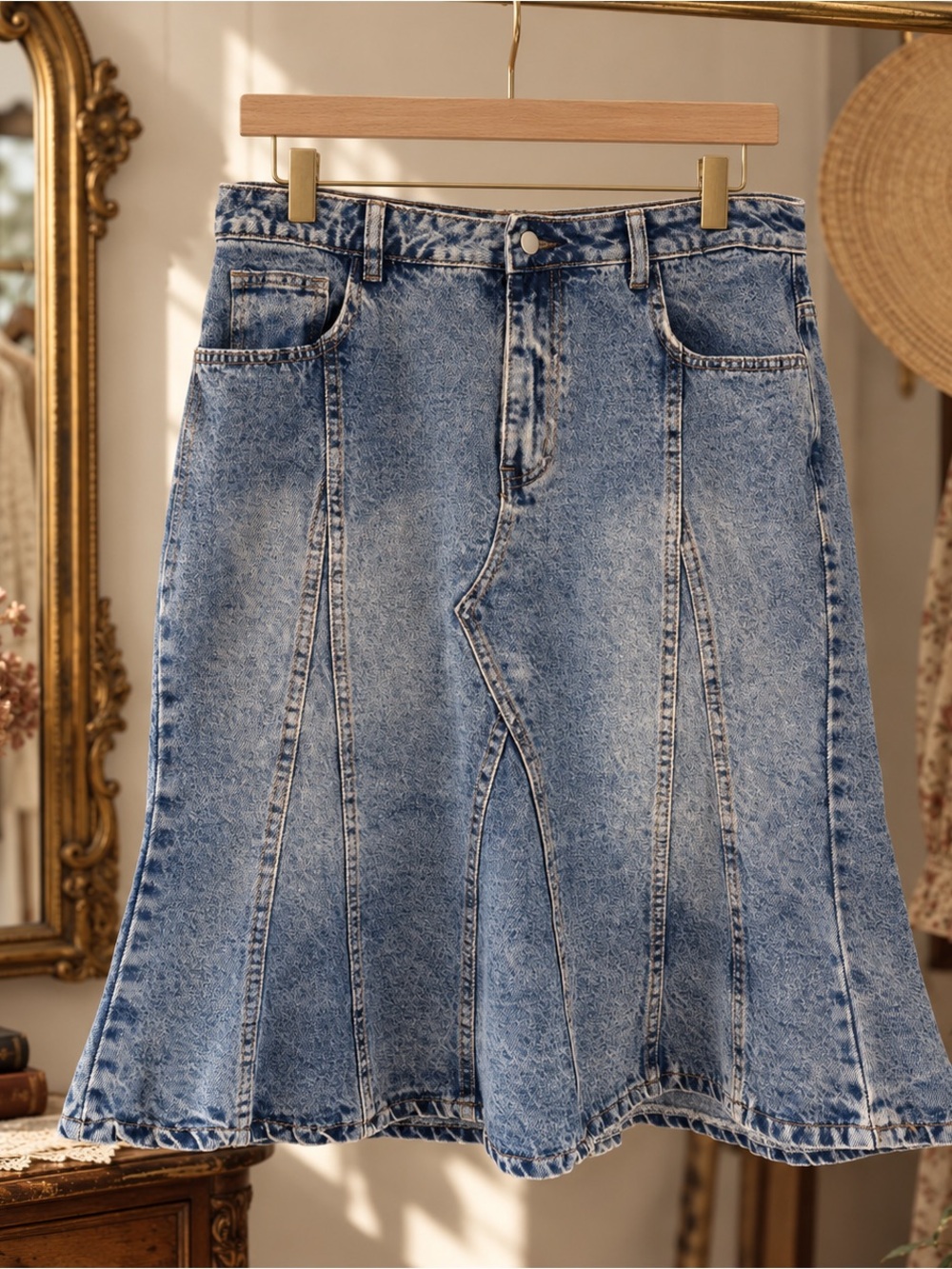 Denim Skirt | Midi | Size 0XL | 90’s Y2K